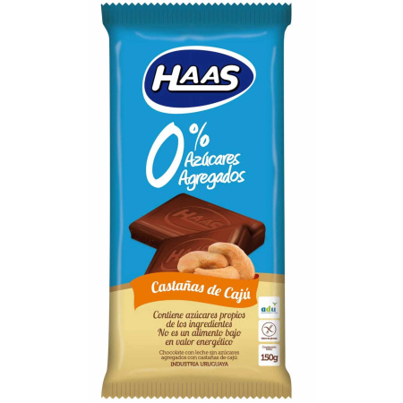 CHOCOLATE HASS 0% AZUCAR CASTAñA 150GR.