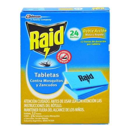 INSECTICIDA RAID TABLETAS X 24