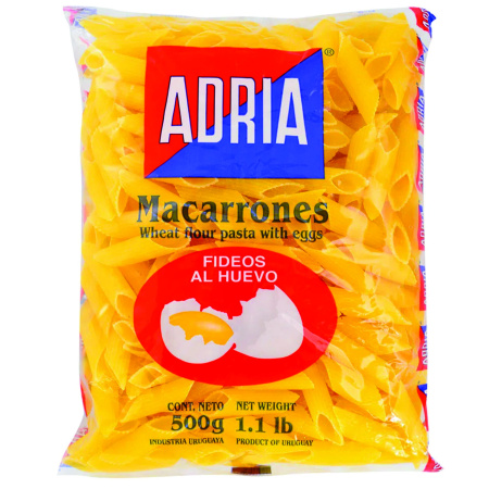 FIDEOS AL HUEVO ADRIA MACARRON 500GR