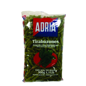 FIDEOS ESPINACA ADRIA TIRABUZONES 500GR