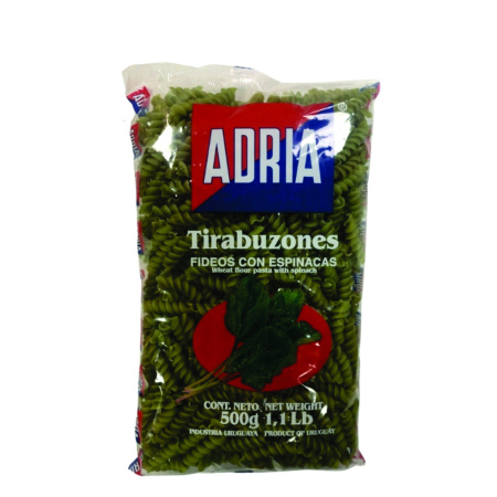 FIDEOS ESPINACA ADRIA TIRABUZONES 500GR
