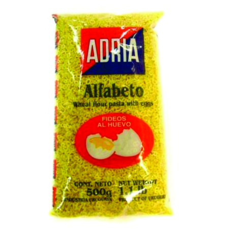 FIDEOS AL HUEVO ADRIA ALFABETO 500GR