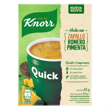 SOPA KNORR QUICK ZAPALLO X5