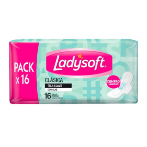 TOALLA FEMENINA LADYSOFT CLASICAS C/ALAS X16