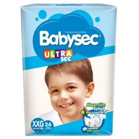 PAÑAL BABYSEC ULTRA SEC HIPER PACK XXG x 24