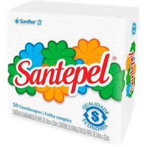 SERVILLETAS SANTEPEL 24X22 CM X 50 UN