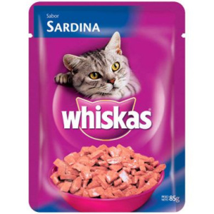 ALIMENTO P/GATO WHISKAS SARDINAS 85GR