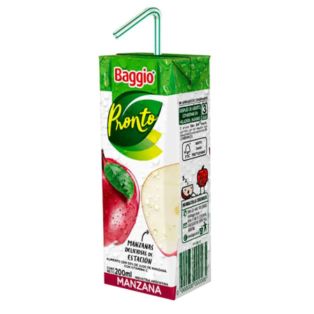 JUGO BAGGIO MANZANA ROJA 200 ML