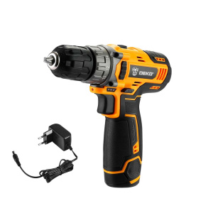 TALADRO ATORNILLADOR DEKO 12 V CON CARGADOR Y BATERÍA