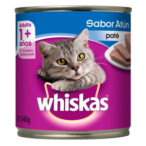 ALIMENTO P/GATO WHISKAS ATUN LATA 340GR