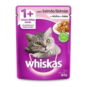 ALIMENTO P/GATOS WHISKAS -BUENO POR NATURALEZA- SALMON 500GR
