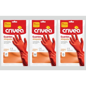 GUANTES GOMA CRIVEA AFELPADOS PEQUEÑOS
