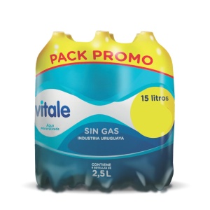 AGUA VITALE 2.5 LT. S/GAS PACK