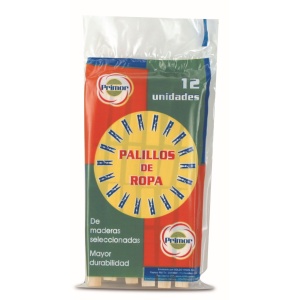 PALILLOS PARA ROPA PLUMOL X 12 UN