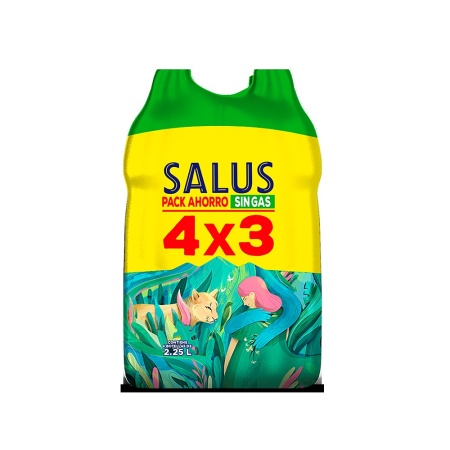 AGUA SALUS2.25 LT S/GAS PACK X 4