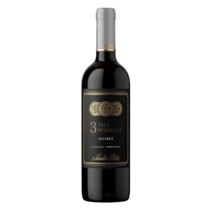 VINO SANTA RITA 3 MEDALLAS MALBEC 750 ML.