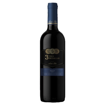 VINO MERLOT SANTA RITA 3 MEDALLAS 750 ML.