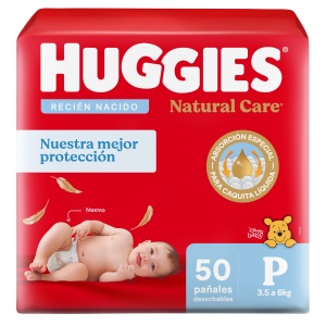 PAÑALES HUGGIES SUPER CARE UNISEX P x 50