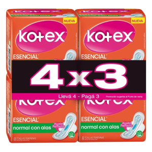 TOALLAS KOTEX ULTRA FINA X 32 UN 4X3