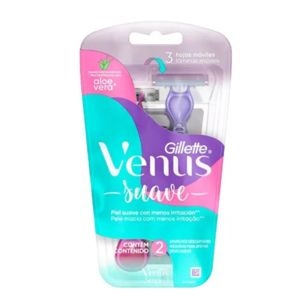 MAQUINA PARA AFEITAR VENUS SIMPLY ROSA X 2
