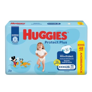 PAÑALES HUGGIES PROTECT XXXG x 48