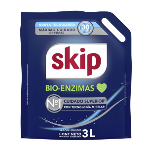 JABON LIQUIDO SKIP BIO-ENZIMAS 3 LT. DOY PACK