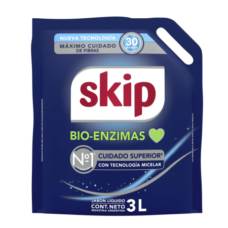 JABON LIQUIDO SKIP BIO-ENZIMAS 3 LT. DOY PACK