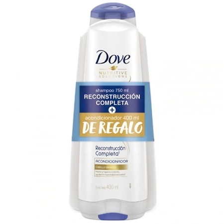 PACK DOVE -CHAMPÚ 750 ML R.COMPLETA + ACONDICIONADOR 400 ML.