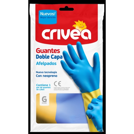 GUANTES CRIVEA BICOLOR PEQUEÑOS AFELPADOS