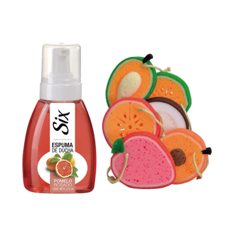 PACK SIX- ESPUMA POMELO ROSADO + ESPONJA