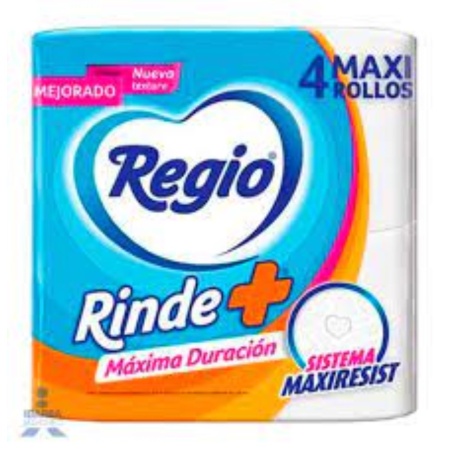 PAPEL HIGIENICO REGIO DOBLE HOJA X 4 UN