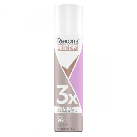 DESODORANTE REXONA 110 ML. CLINICAL CLASSIC AEROSOL