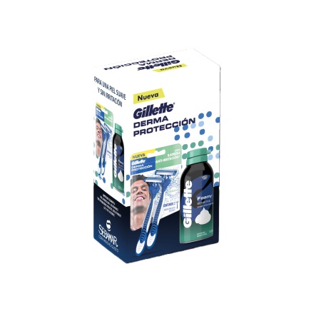 PACK GILLETTE DERMA x 2 + FOAMY 175 GR.
