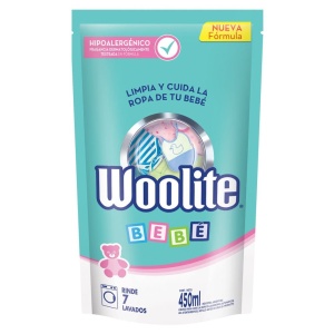 JABON LIQUIDO WOOLITE BEBE 450 ML. DOY PACK