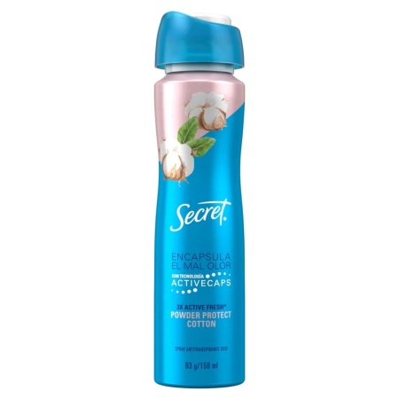 DESODORANTE SECRET 150 ML. POWDER PROTECT COTTON AEROSOL