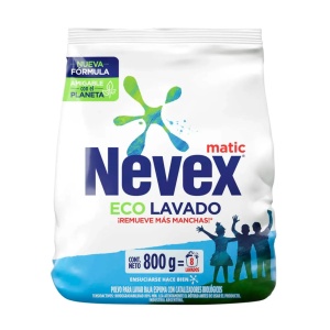 JABON EN POLVO NEVEX MATIC CON SUAVIZANTE 800 GR.