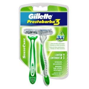 MAQUINA PARA AFEITAR GILLETTE PRESTOBARBA III x 2