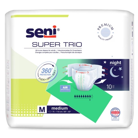 PAÑALES SENI TRIO M x 10