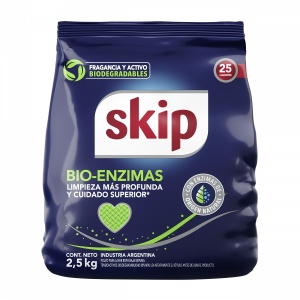 JABON EN POLVO SKIP 2,5 KG. BIO ENZIMAS