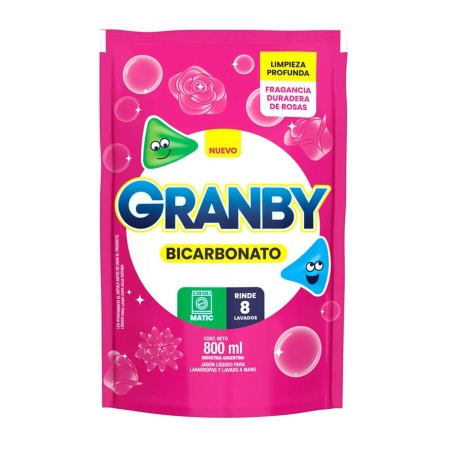 JABON LIQUIDO GRANBY 800 ML. BE ROSAS