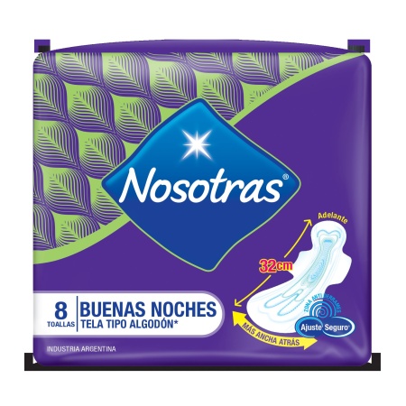 TOALLA FEMENINA NOSOTRAS BUENAS NOCHES X 8 UN