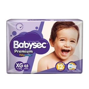 PAÑALES BABYSEC PREMIUM XG x 48