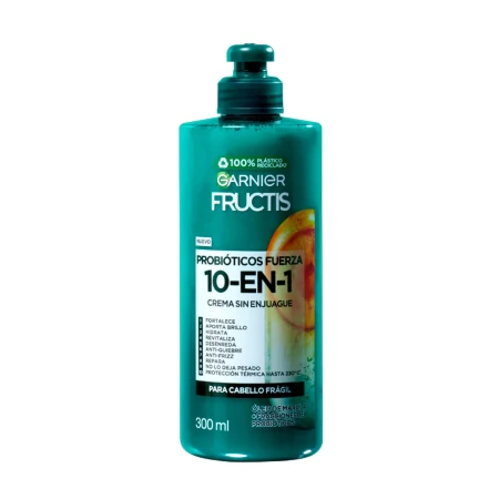 CREMA PARA PEINAR FRUCTIS 300 ML. PROBIOTICOS FUERZA 10 EN 1