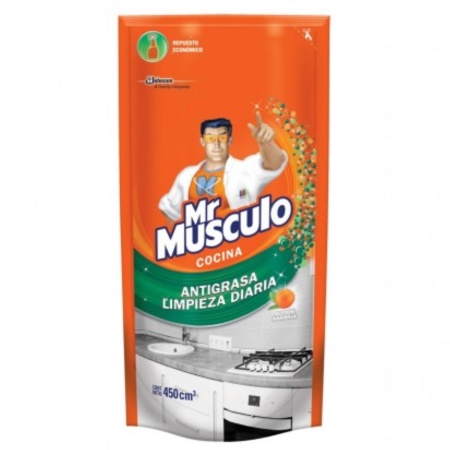 LIMPIADOR MR.MUSCULO NARANJA REPUESTO 450 ML