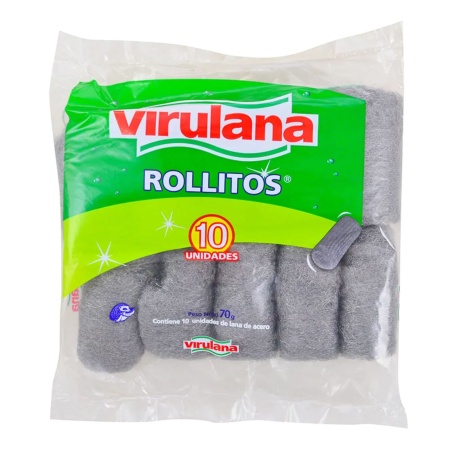 ESPONJA ALUMINIO VIRULANA ROLLITO 10X70