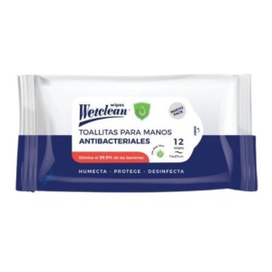 TOALLITAS ANTIBACTERIAL WETCLEAN X 12 UNID.