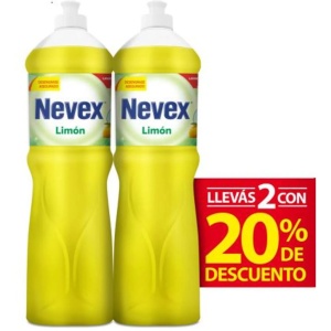 DETERGENTE NEVEX LIMON 1.25 LT. X 2 - 20% DESCUENTO