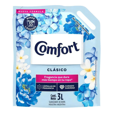 SUAVIZANTE COMFORT 3 LT. CLASICO DOY PACK