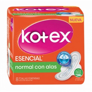 TOALLA KOTEX ESENCIAL NORM.C/ALAS X 8 UN