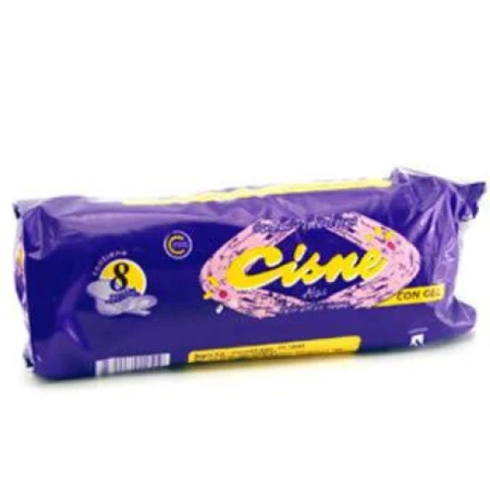 TOALLA FEMENINA CISNE C/ALAS VIOLETA GEL X 8 UN